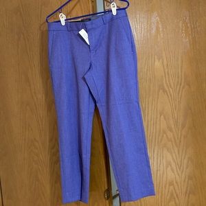Blue dress crop pants